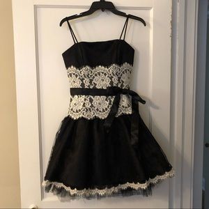 Jessica McClintock Black & White Mini Dress